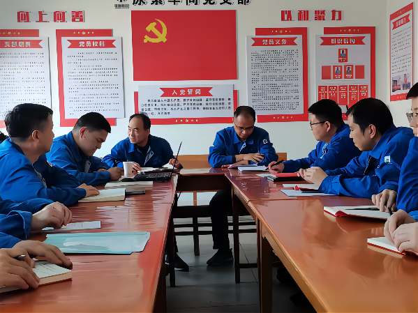 3月6日下午，公司領(lǐng)導(dǎo)馬軍忙在尿素車間組織生活上做點(diǎn)評(1).png