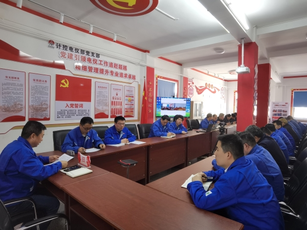 2025年3月，在支部學(xué)習(xí)會之余，計(jì)控電儀部黨支部書記王文波帶領(lǐng)黨員領(lǐng)導(dǎo)干部認(rèn)真梳理一二期檢修項(xiàng)目計(jì)劃.jpg